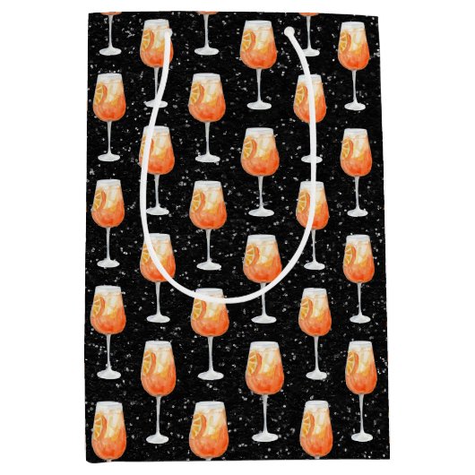 Aperol Spritz Muster Mittlere Geschenktüte (Vorderseite)