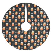 Aperol Spritz Muster Polyester Weihnachtsbaumdecke (Vorderseite)