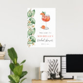 Aperol Spritz Orange Brautparty Begrüßungszeichen Poster (Heimbüro)