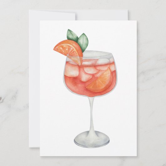Aperol Spritz Orange Brautparty Einladung (Rückseite)