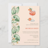 Aperol Spritz Orange Bridal Dusche Einladung QR (Vorderseite)