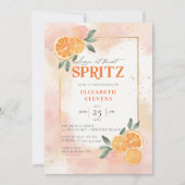 Aperol Spritz Orange Citrus Frame Brautparty Einladung (Vorderseite)