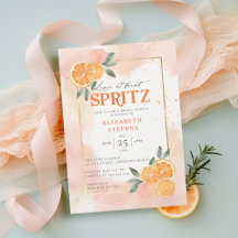 Aperol Spritz Orange Citrus Frame Brautparty