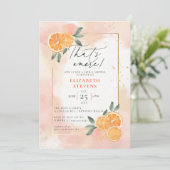 Aperol Spritz Orange Summer Amore Brautparty Einladung (Stehend Vorderseite)