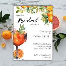 Aperol Spritz Orange Watercolor Brautparty