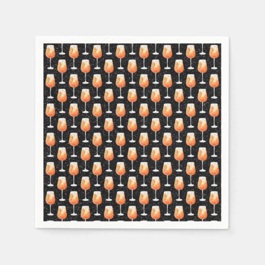 Aperol Spritz Pattern Serviette (Vorderseite)