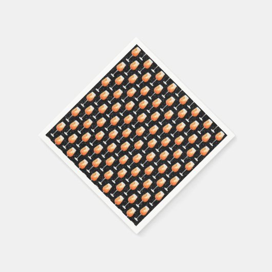 Aperol Spritz Pattern Serviette (Ecke)