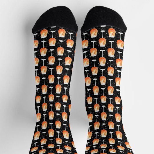 Aperol Spritz Pattern Socken (Oben)