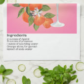 Aperol Spritz PInk Orange Blume Markt Art Print Geschirrtuch (Gefaltet)
