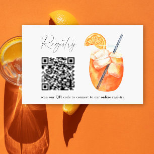 Aperol Spritz QR Brautparty-Registrierung Briefpapier