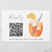 Aperol Spritz QR Brautparty-Registrierung Briefpapier (Vorderseite)