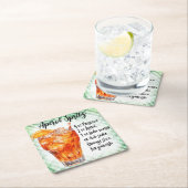 Aperol Spritz Rechteckiger Pappuntersetzer (Vor Ort)