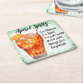 Aperol Spritz Rechteckiger Pappuntersetzer (angewinkelt)