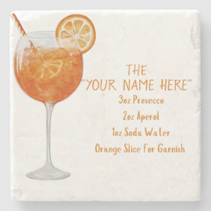 Aperol Spritz Rezept Untersetzer personalisiert