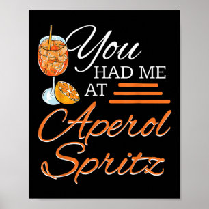 Aperol Spritz Schwanz Party Alkohol Drink Sommerbr Poster