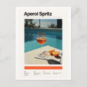 Aperol Spritz & Schwimmbad Poster Postkarte (Vorderseite)