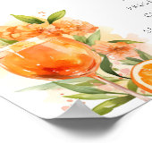 Aperol Spritz Signature Drink Brautparty Poster (Ecke)