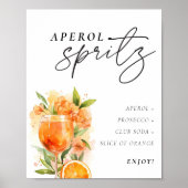 Aperol Spritz Signature Drink Brautparty Poster (Vorne)