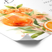 Aperol Spritz Signature Drink Brautparty Poster (Ecke)