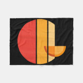 Aperol Spritz Sprizz Minimal Retro Sun Summer Schw Fleecedecke (Vorderseite (Horizontal))