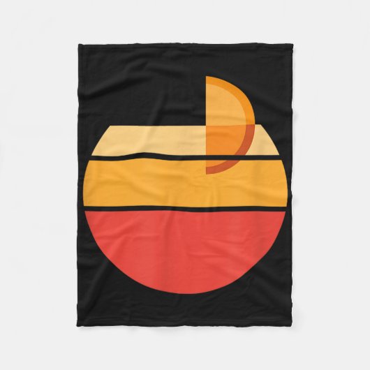 Aperol Spritz Sprizz Minimal Retro Sun Summer Schw Fleecedecke (Vorderseite)