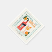 Aperol Spritz Stamp | Italian Wedding Bar Serviette (Ecke)