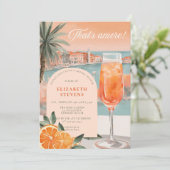 Aperol Spritz Venice Summer Chic Brautparty Einladung (Stehend Vorderseite)