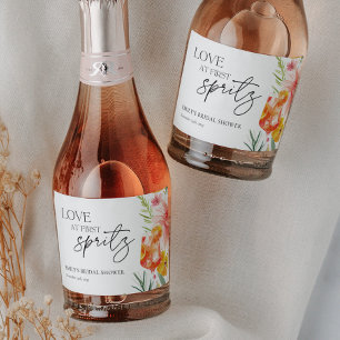 Aperol Spritz Wasserfarben-Junggesellinnenabschied Schaumweinetikett