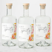 Aperol Spritz Watercolor Brautparty Alkoholflaschenetikett (Flaschen)