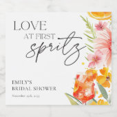 Aperol Spritz Watercolor Brautparty Alkoholflaschenetikett (Einzelnes Label)