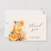 Aperol Spritz Watercolor Brautparty Dankeskarte (Vorderseite)