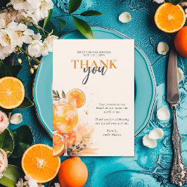 Aperol Spritz Watercolor Brautparty Dankeskarte