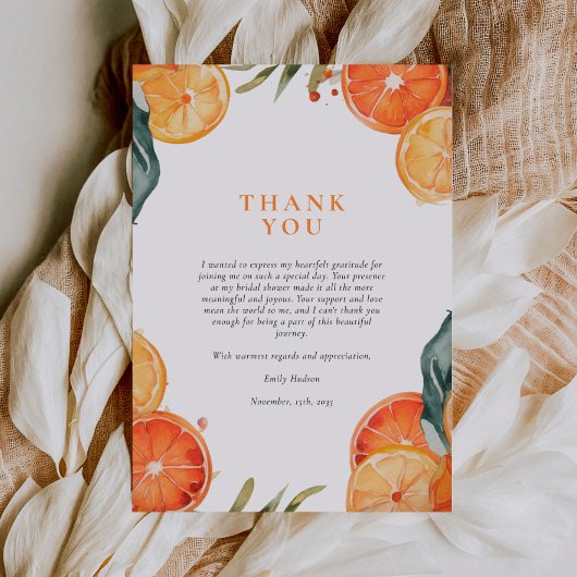 Aperol Spritz Watercolor Brautparty Dankeskarte