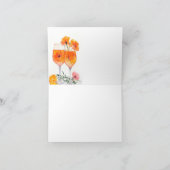 Aperol Spritz Watercolor Brautparty Dankeskarte (Innenseite)