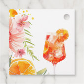 Aperol Spritz Watercolor Brautparty Geschenkanhänger (Rückseite)