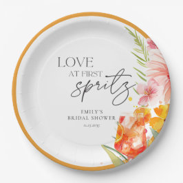 Aperol Spritz Watercolor Brautparty Pappteller