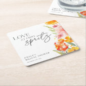 Aperol Spritz Watercolor Brautparty Rechteckiger Pappuntersetzer (angewinkelt)