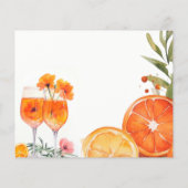Aperol Spritz Watercolor Brautparty Rezept Card (Rückseite)