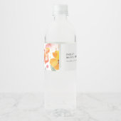 Aperol Spritz Watercolor Brautparty Wasserflaschenetikett (Rückseite)