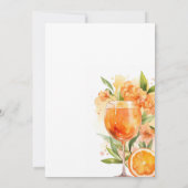 Aperol Spritz Watercolor Bridal Dusche Einladung (Rückseite)