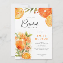 Aperol Spritz Watercolor Bridal Dusche Einladung