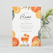 Aperol Spritz Watercolor Bridal Dusche Einladung (Stehend Vorderseite)