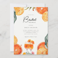 Aperol Spritz Watercolor Bridal Dusche Einladung