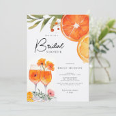 Aperol Spritz Watercolor Bridal Dusche Einladung (Stehend Vorderseite)