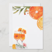 Aperol Spritz Watercolor Bridal Dusche Einladung (Rückseite)