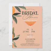 Aperol Spritz Watercolor Modernes Chic Brautparty Einladung (Vorderseite)