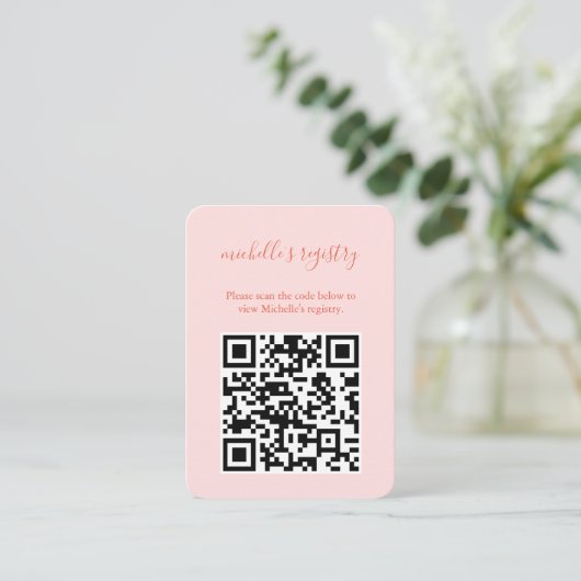 Aperol Spritz Wedding BridalShower Details QR Code Begleitkarte (Stehend Vorderseite)