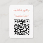 Aperol Spritz Wedding BridalShower Details QR Code Begleitkarte (Vorderseite)