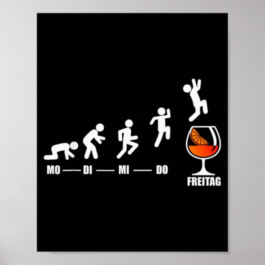 Aperol Spritz Week Finally Friday Weekend Aperol  Poster (Vorne)