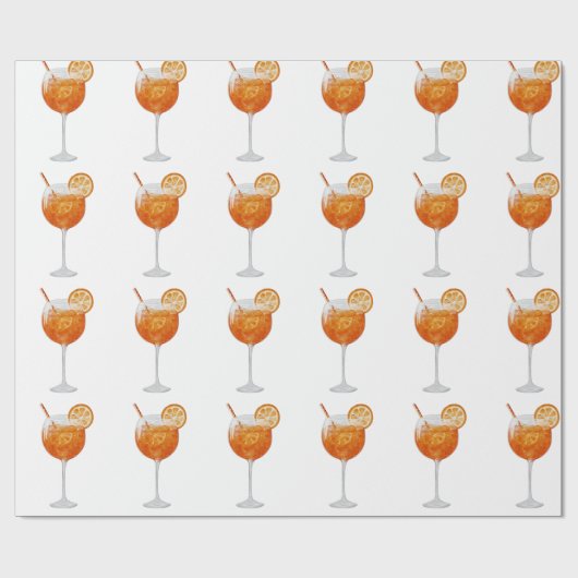 Aperol Spritz Wrapping Paper Geschenkpapier (Flach)